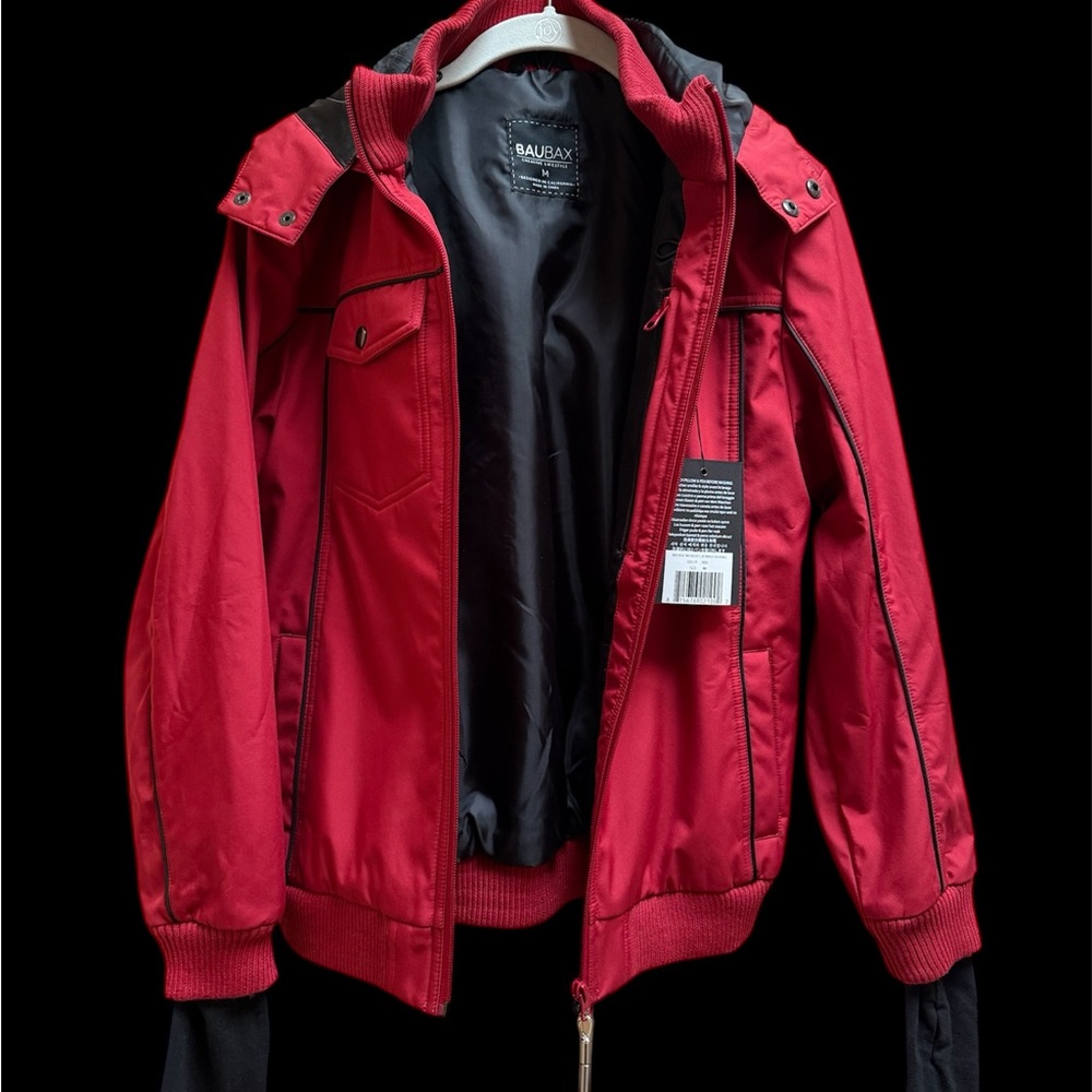 Baubax Women's Red Varsity travel Jacket